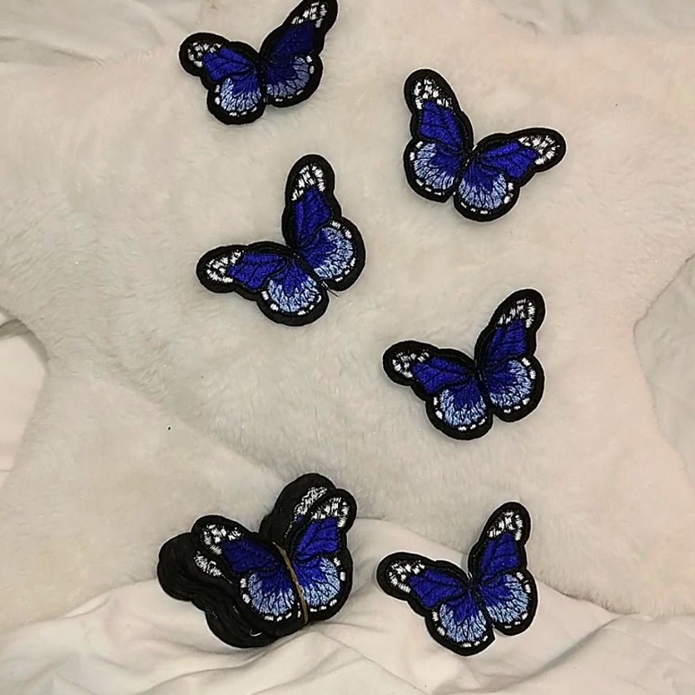 NWOT Butterfly patches blue